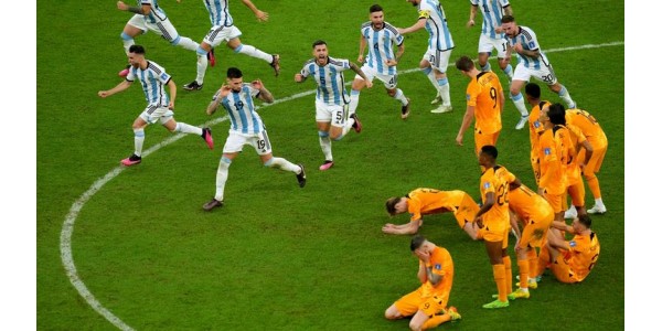 1 gol ganho por pouco, Argentina disputa de pênaltis 4-3 Holanda