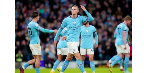Manchester City 1-1 Everton, Haaland marcou em uma fileira