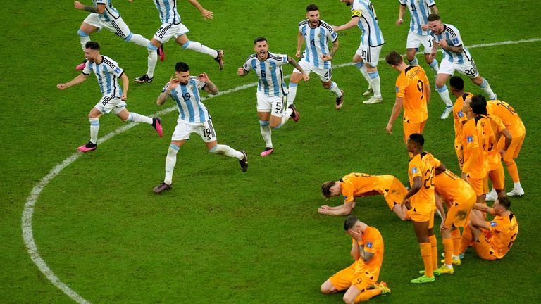 1 gol ganho por pouco, Argentina disputa de pênaltis 4-3 Holanda